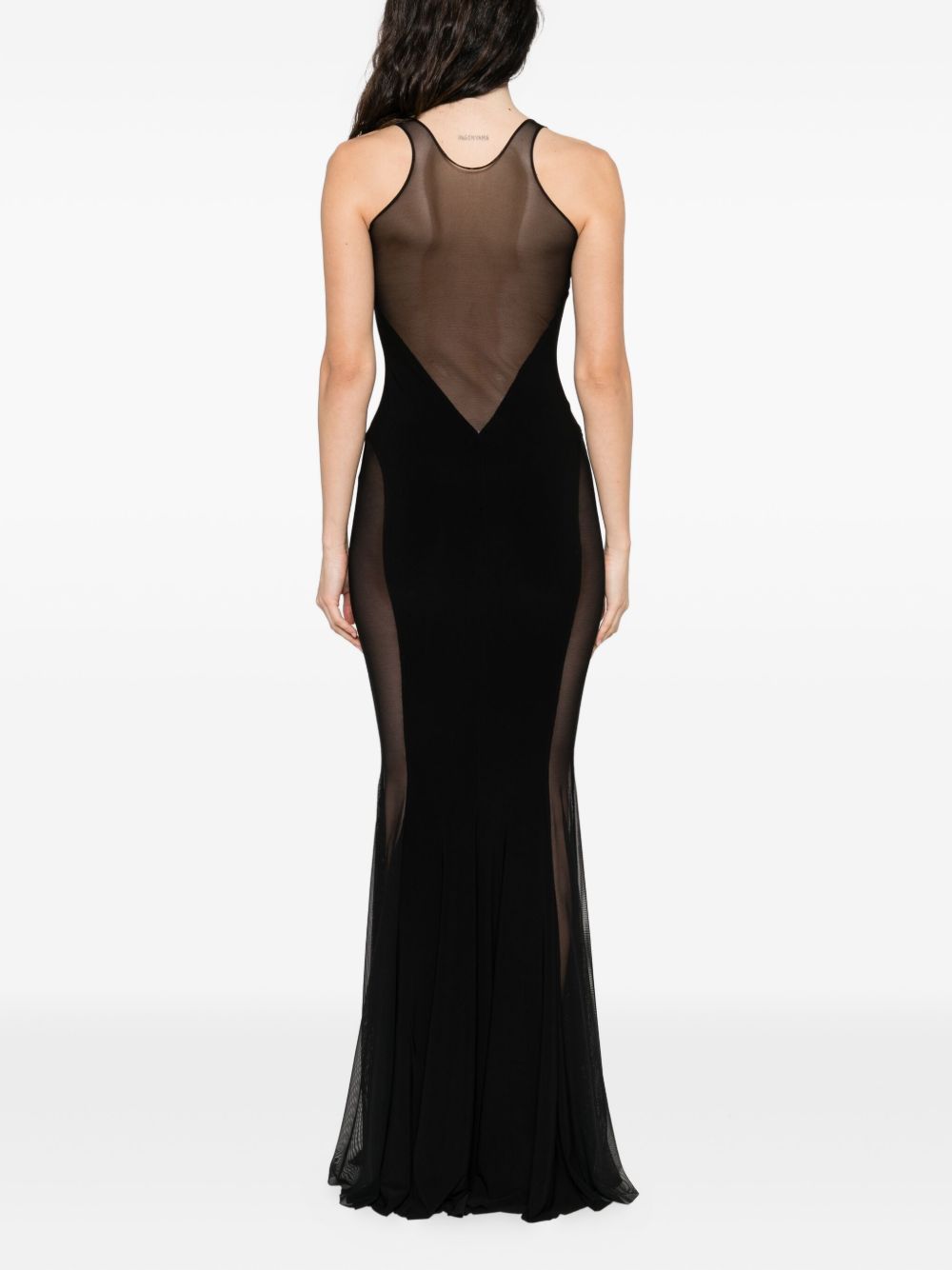 Norma Kamali Sleeveless Scoop-Neck Black Dress Black