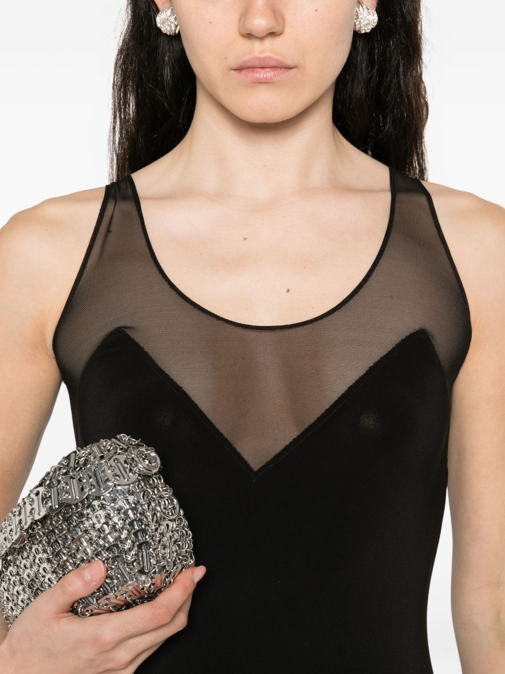 Norma Kamali Sleeveless Scoop-Neck Black Dress Black