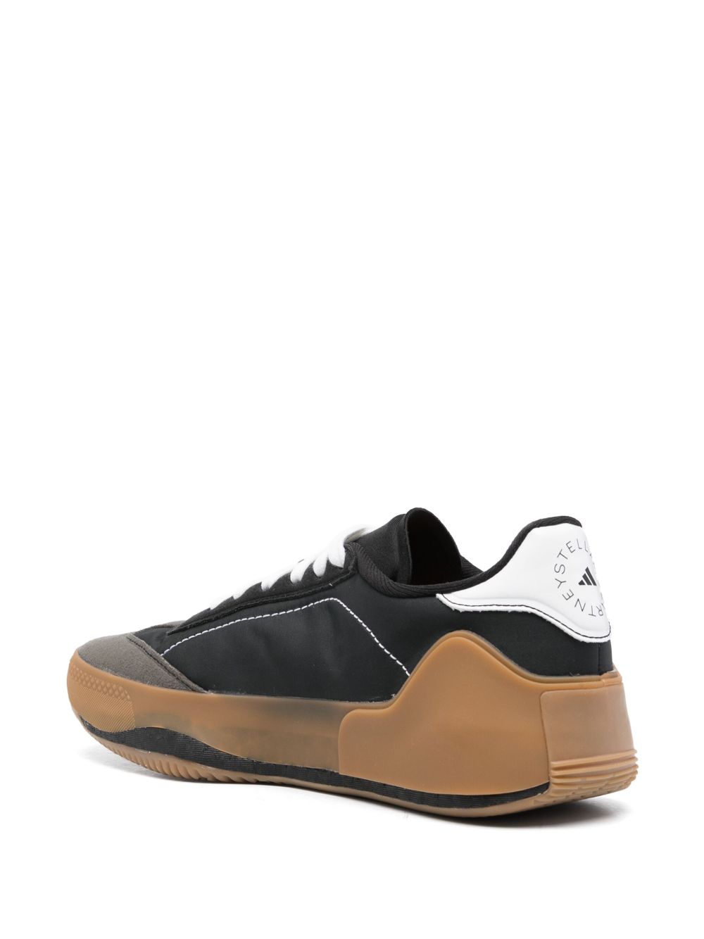 Adidas By Stella McCartney Court Boost Silk and Nylon Sneakers Black Black