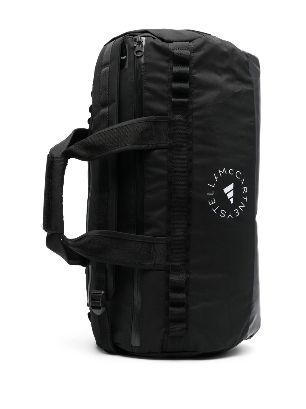 Adidas By Stella McCartney Spacious Silk & Nylon Logo Gym Bag Black