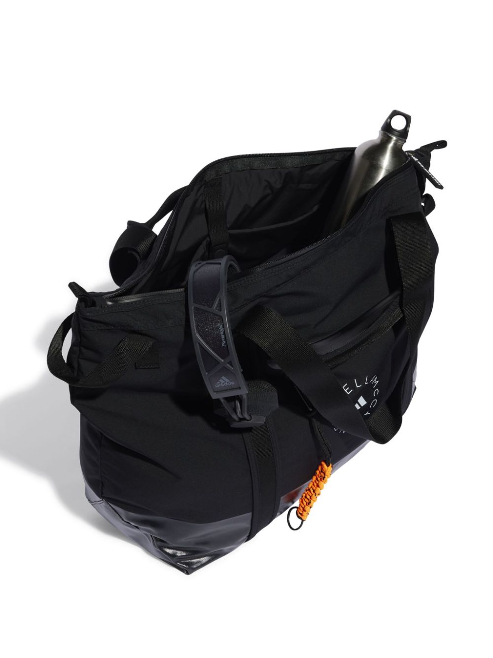 Adidas By Stella McCartney ASMC Silk & Nylon Logo Shopper Bag Black