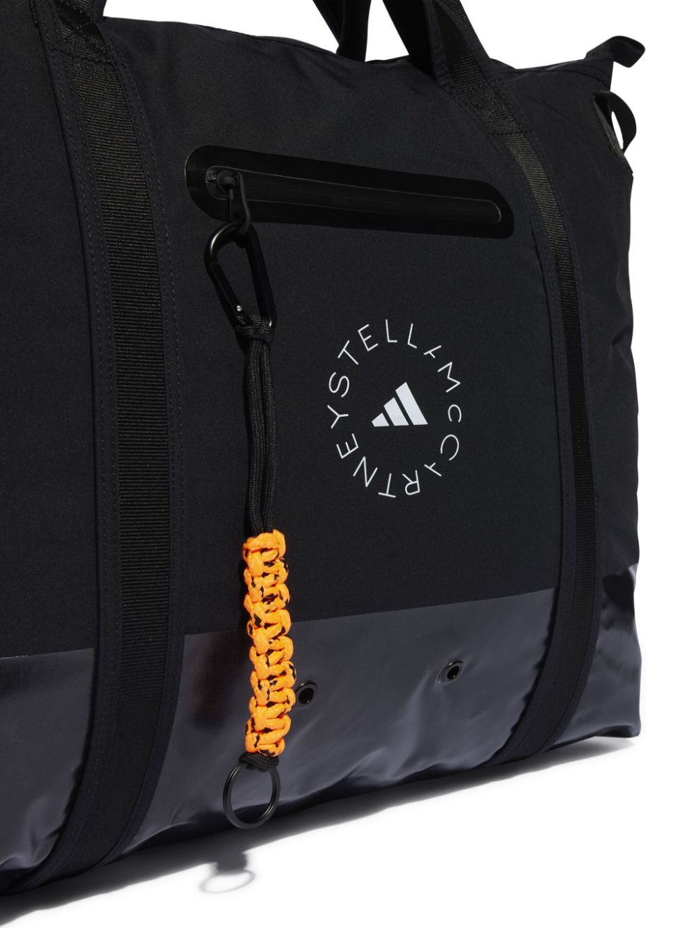 Adidas By Stella McCartney ASMC Silk & Nylon Logo Shopper Bag Black