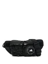 Adidas By Stella McCartney Bum Bag in Black Silk and Nylon with Logo Detail Black