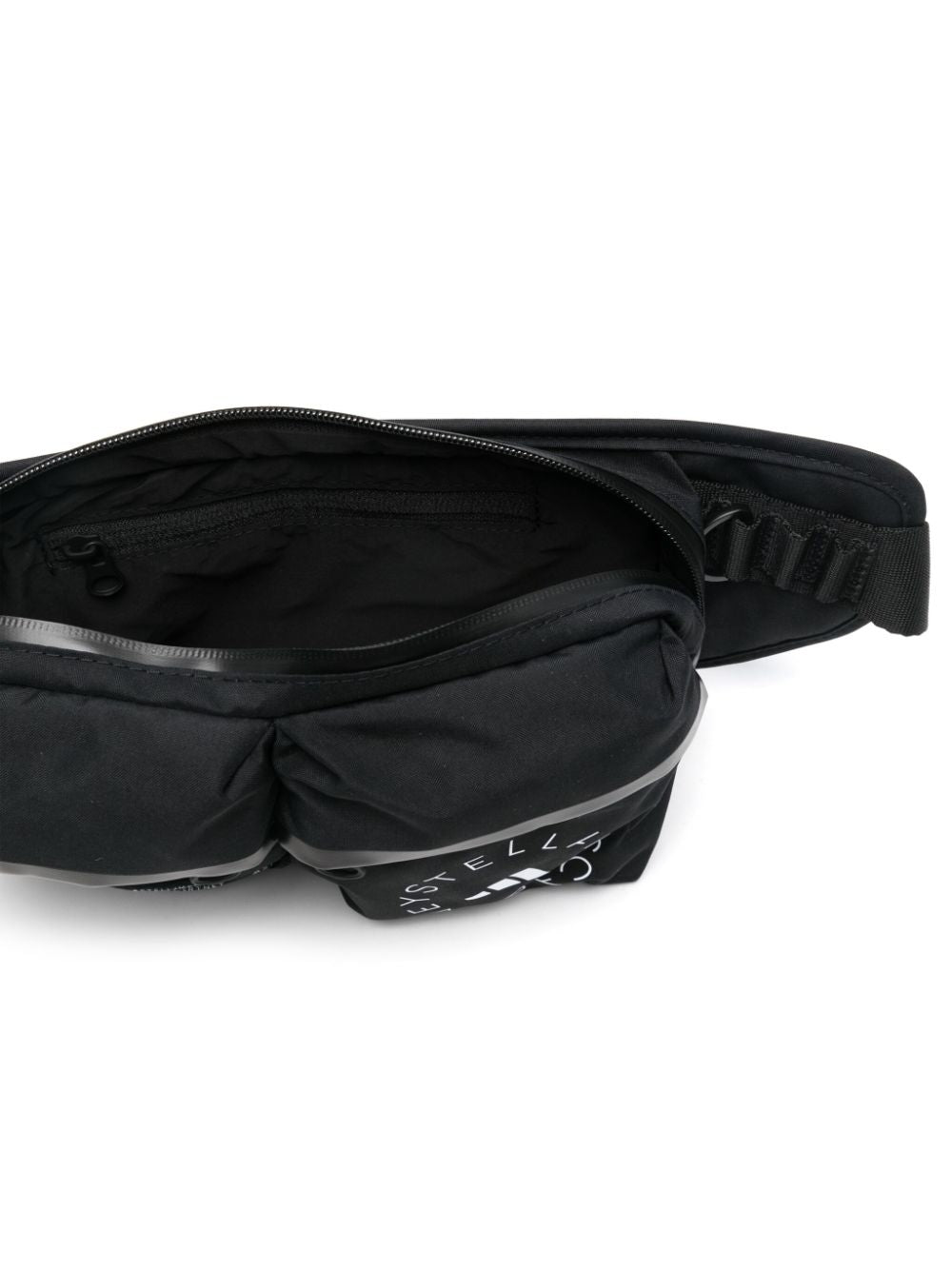Adidas By Stella McCartney Bum Bag in Black Silk and Nylon with Logo Detail Black