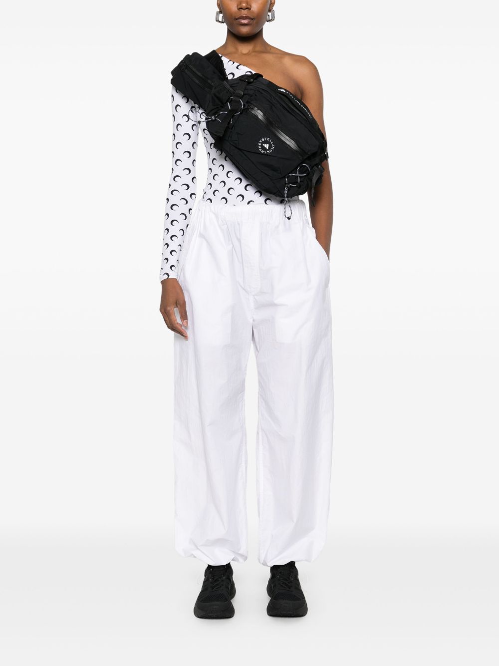 Adidas By Stella McCartney Multisport Logo Silk & Nylon Belt Bag Black
