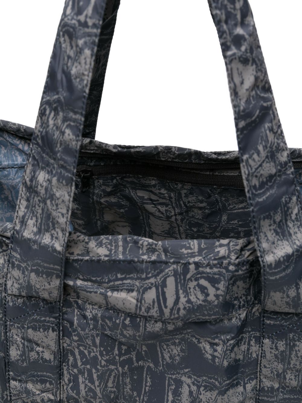 Adidas By Stella McCartney Foldable Crocodile-Print Tote Bag Black