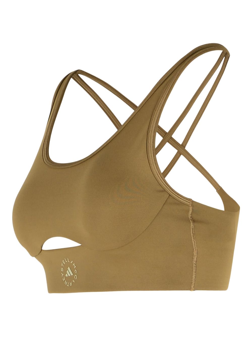 Adidas By Stella McCartney Cross-Back Cutout Gym Bra in Brown brown