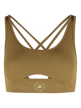 Adidas By Stella McCartney Cross-Back Cutout Gym Bra in Brown brown