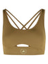Adidas By Stella McCartney Cross-Back Cutout Gym Bra in Brown brown