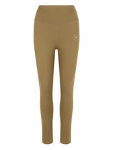 Adidas By Stella McCartney High-Waisted Curved Seam Logo Leggings Brown