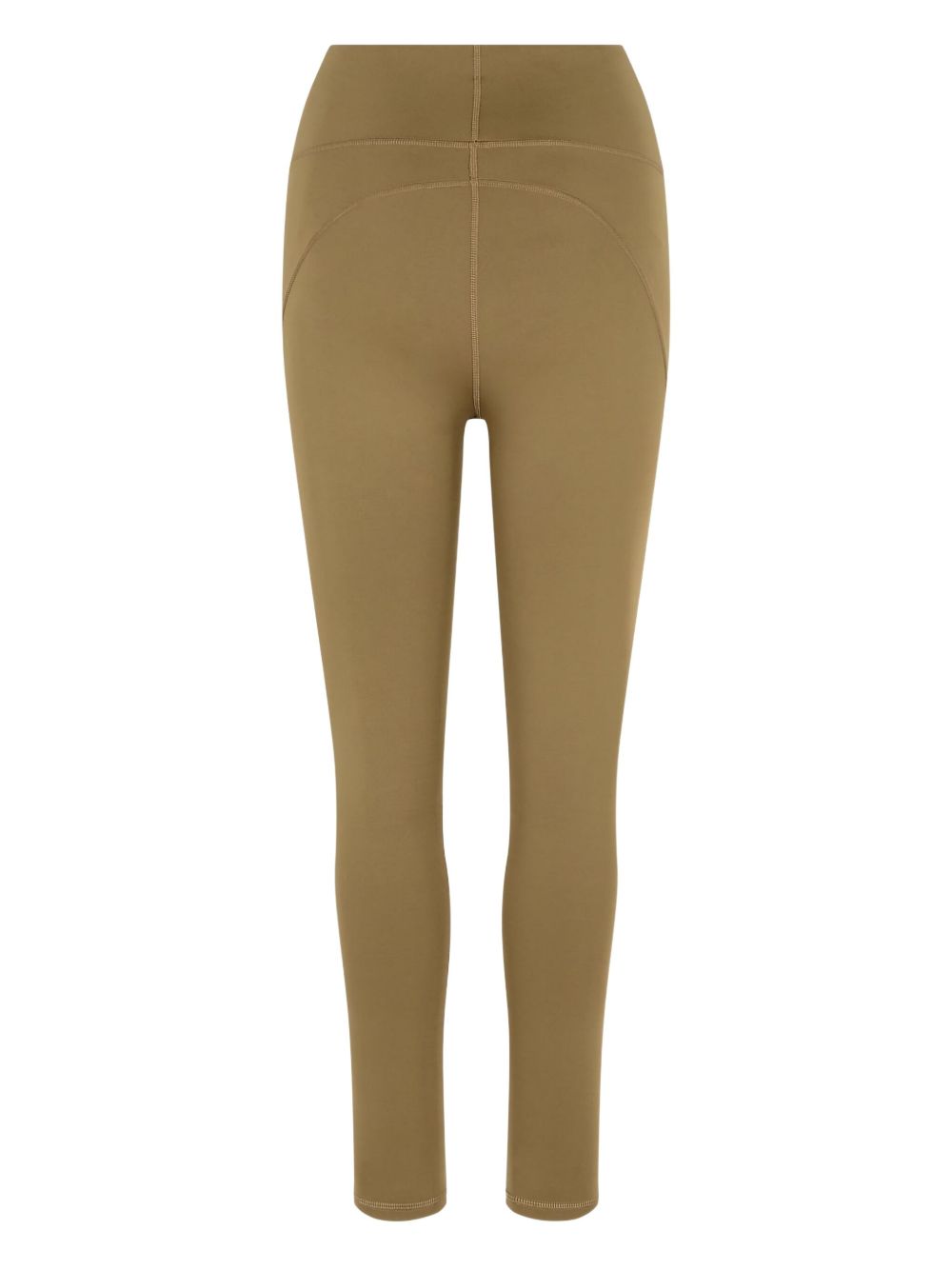 Adidas By Stella McCartney High-Waisted Curved Seam Logo Leggings Brown