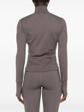 Adidas By Stella McCartney Laser-Cut Grey and Brown High-Neck Jacket Brown