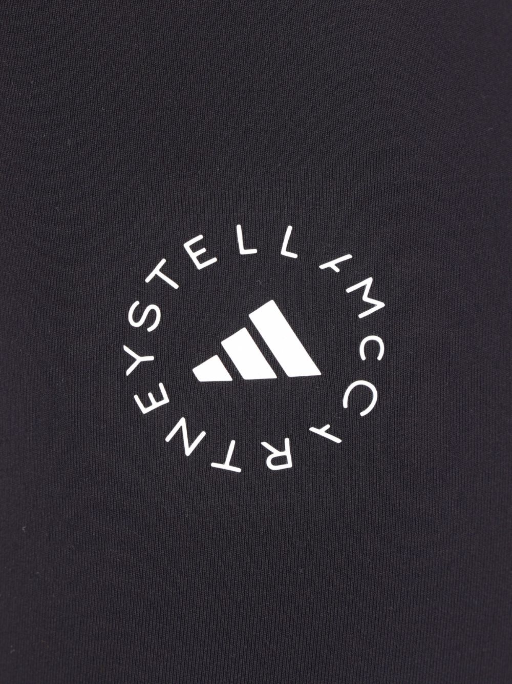 Adidas By Stella McCartney High-Waist Ribbed Logo Shorts Black