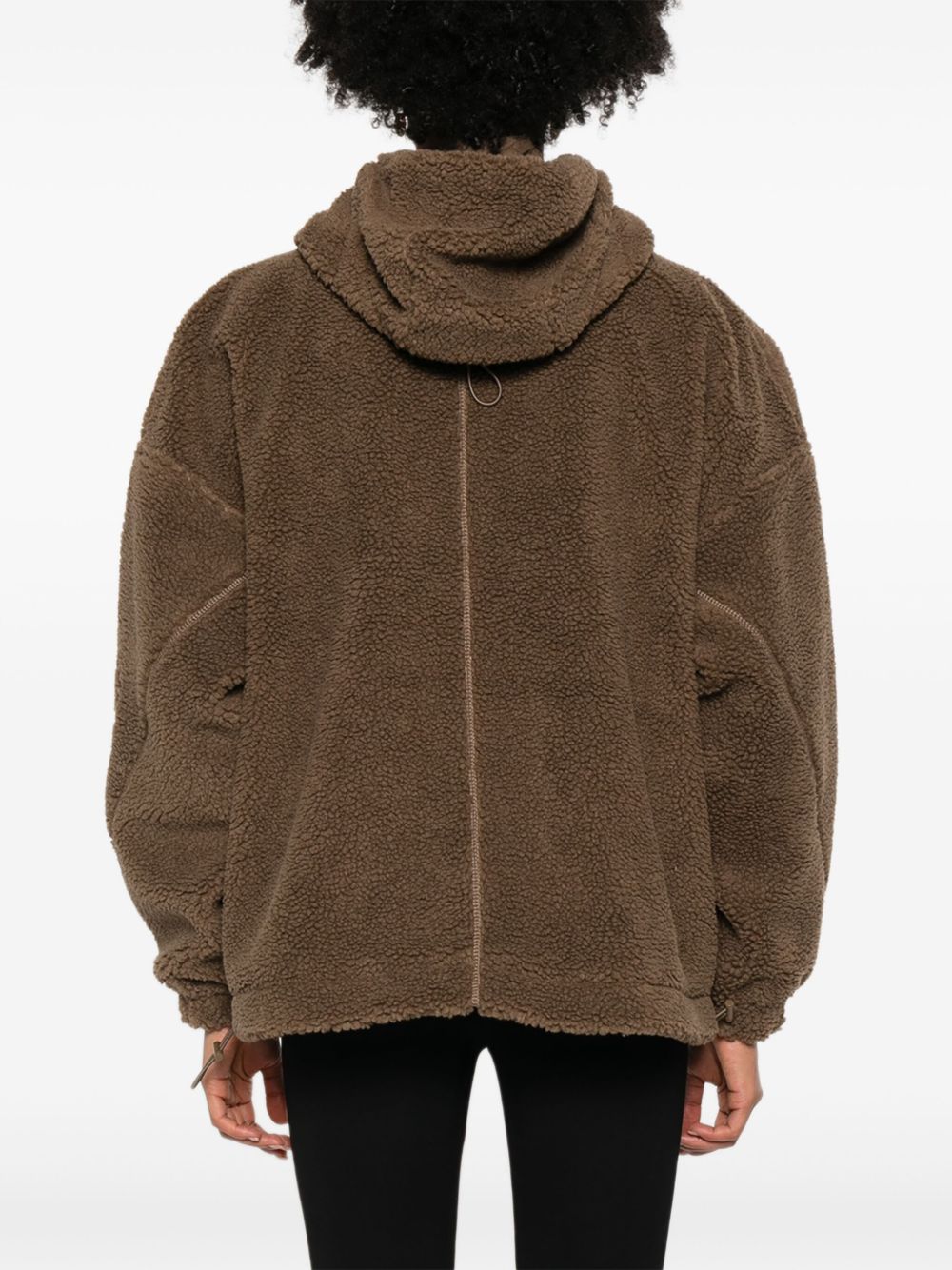 Adidas By Stella McCartney Hooded Recycled-Polyester Track Top Brown brown