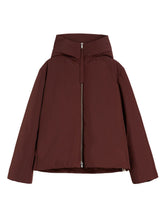 Jil Sander Plus Short Down Puffer Jacket with Hood Bordeaux Bordeaux