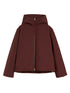 Jil Sander Plus Short Down Puffer Jacket with Hood Bordeaux Bordeaux