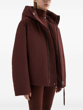 Jil Sander Plus Short Down Puffer Jacket with Hood Bordeaux Bordeaux