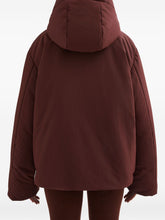Jil Sander Plus Short Down Puffer Jacket with Hood Bordeaux Bordeaux