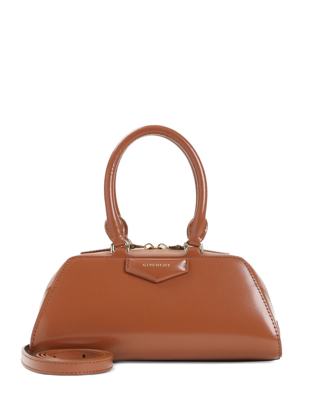 Givenchy Antigona Mini Top-Handle Leather Tote Bag Camel