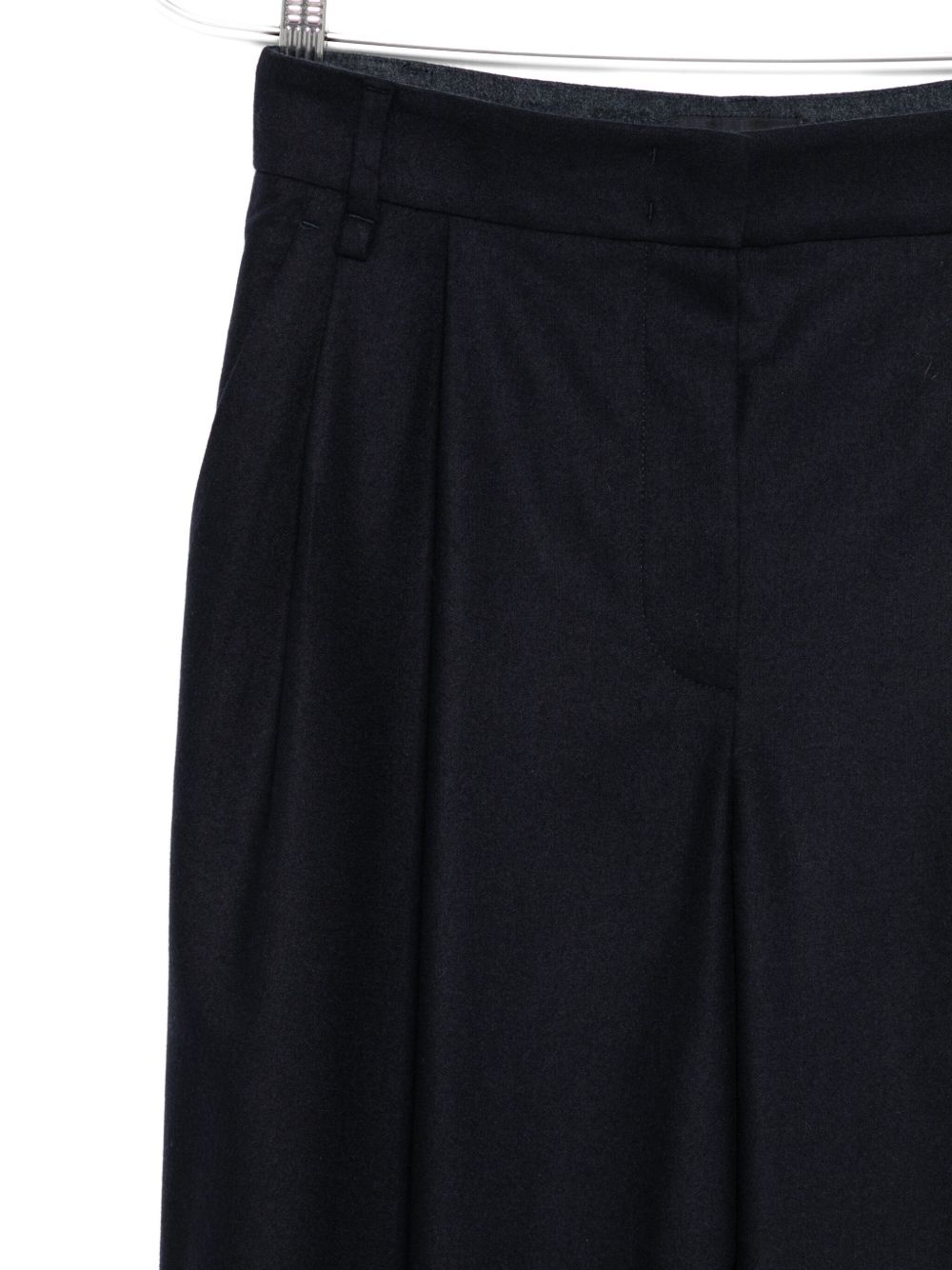 Emporio Armani Checked Wool Trousers Blue