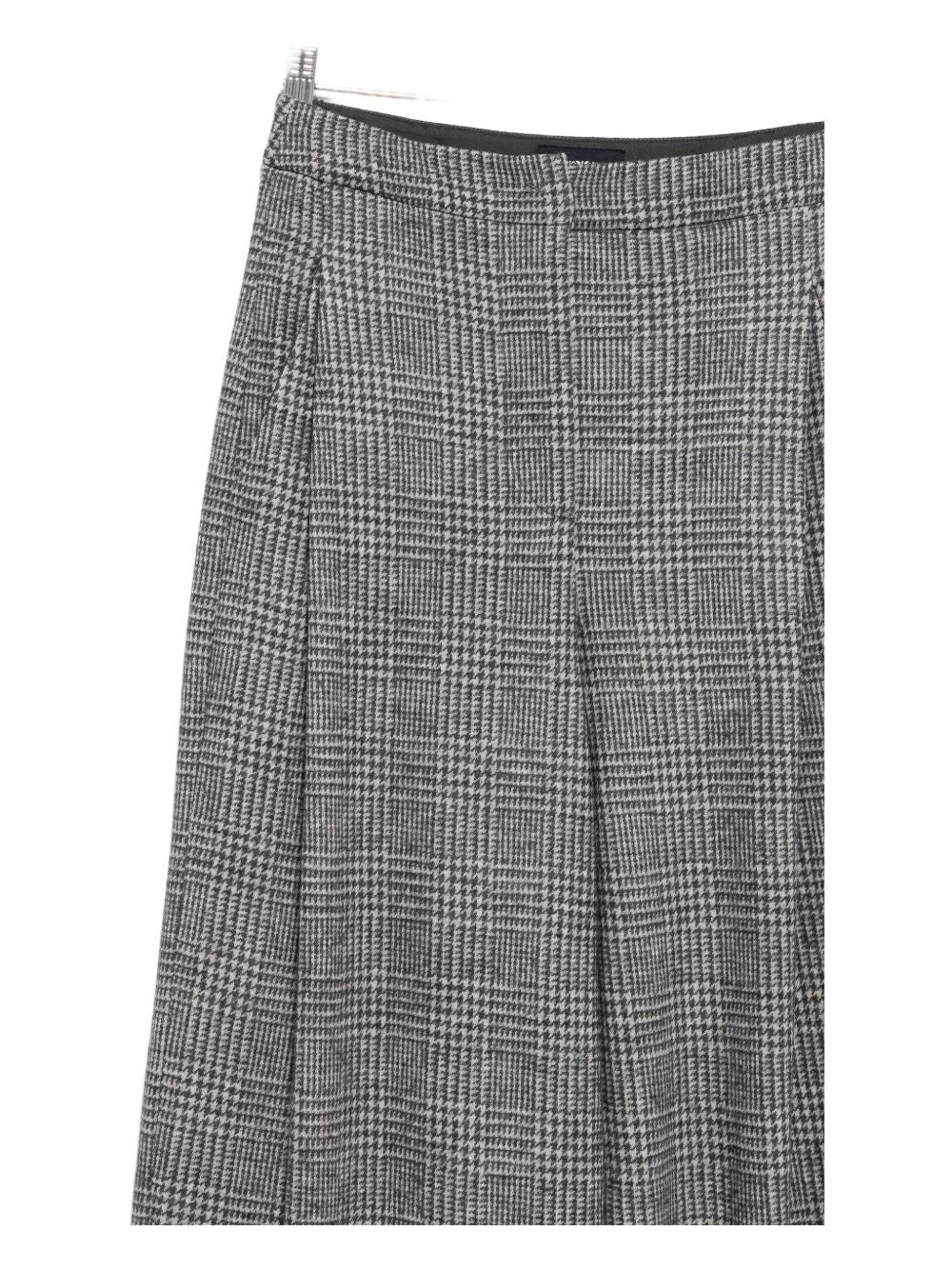 Emporio Armani High-Waisted Wool-Blend Trousers Grey