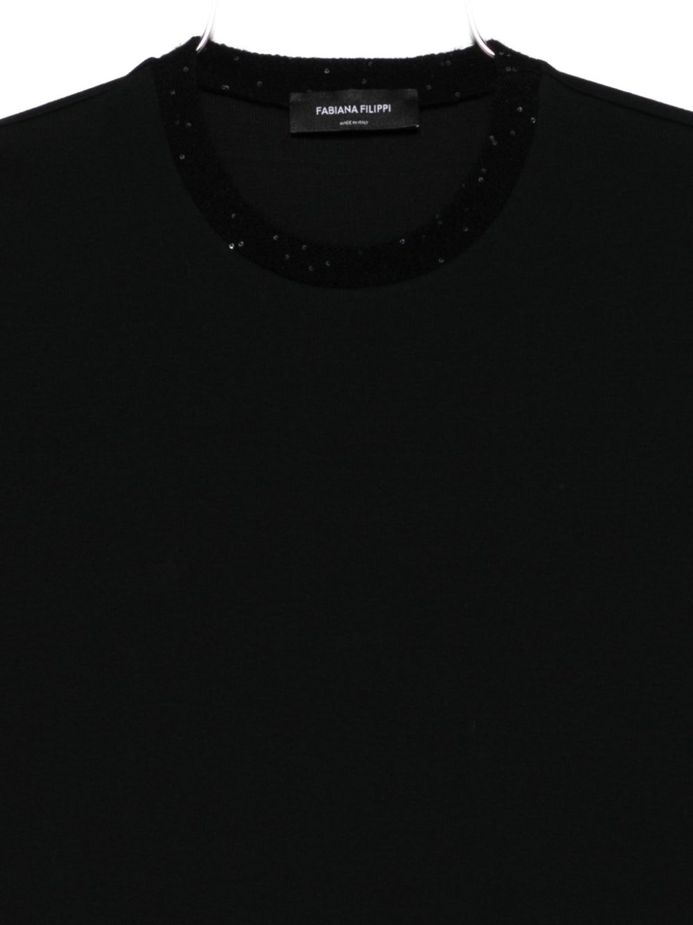 Fabiana Filippi Cotton Crewneck Sweater Black