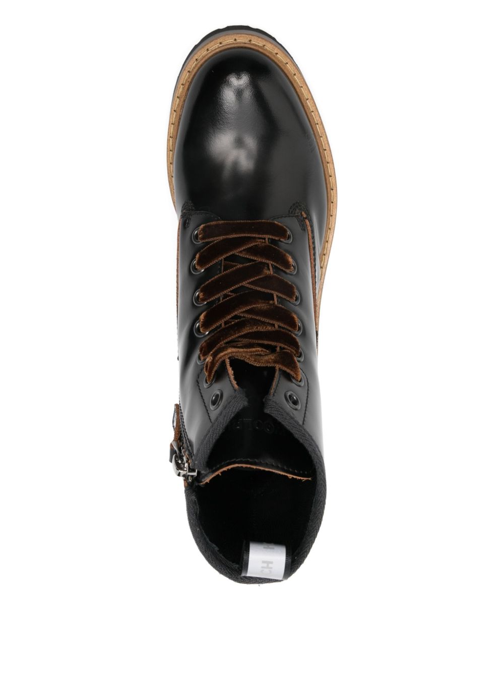 Woolrich Leather Lace-Up Boots Black Black