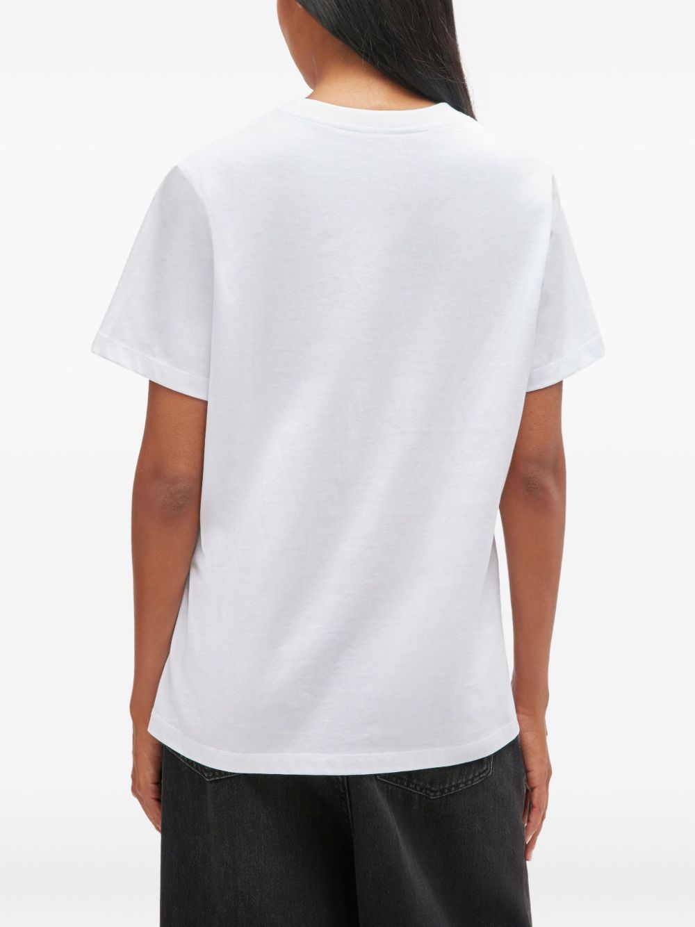 Ganni Neon Puppy Graphic Organic Cotton T-Shirt White