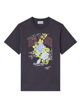 Ganni Floral and Graphic-Print Organic Cotton T-Shirt Grey
