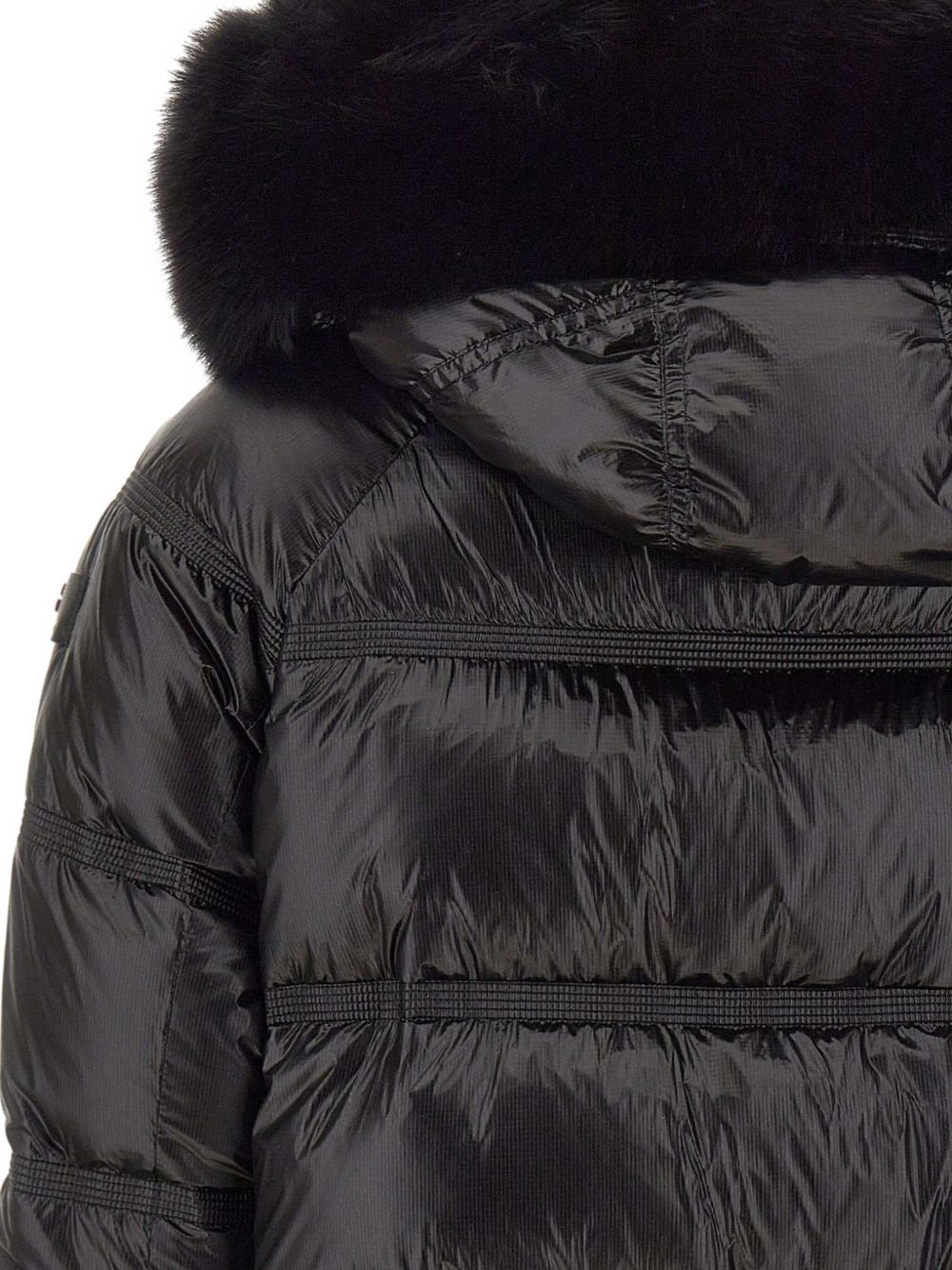 Peuterey Long Puffer Jacket in Black Black