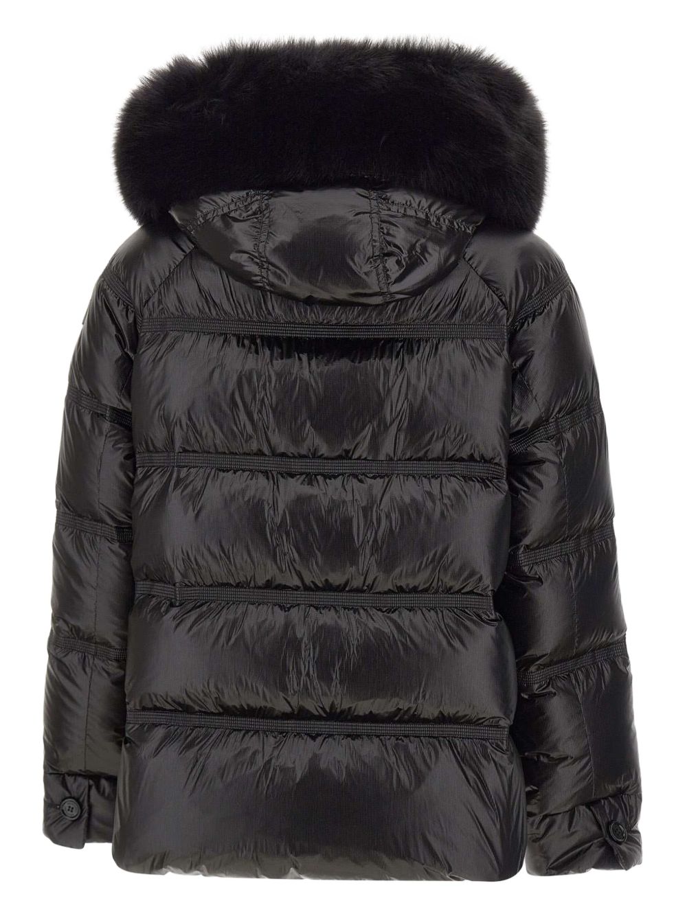 Peuterey Long Puffer Jacket in Black Black