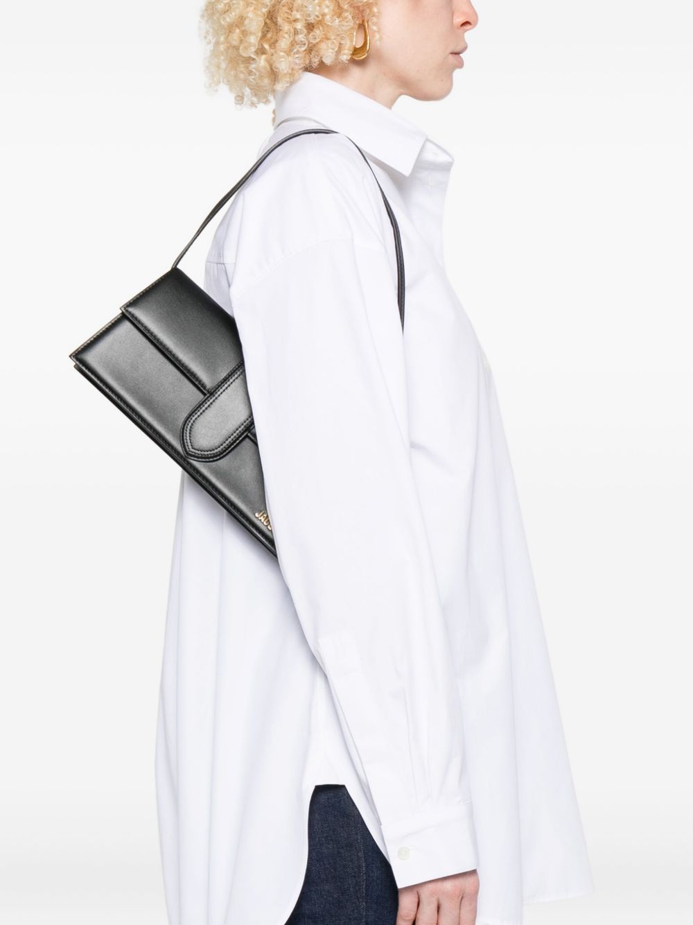 JACQUEMUS Le Bambino Long Shoulder Bag in Black