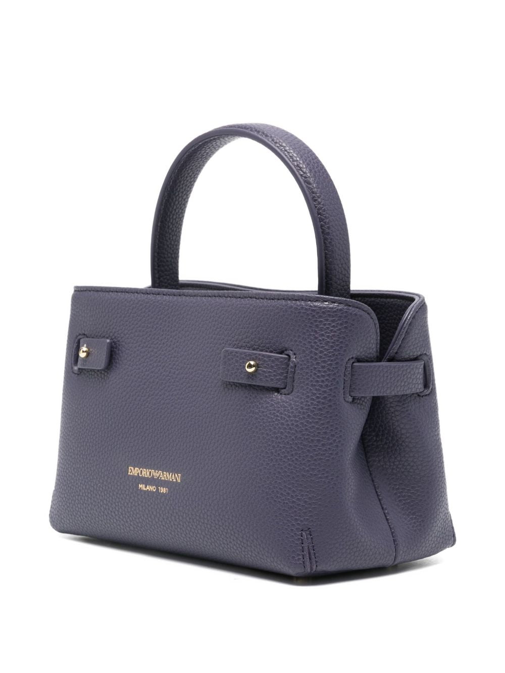 Emporio Armani Mini Knotted-Detail Tote Bag Blue
