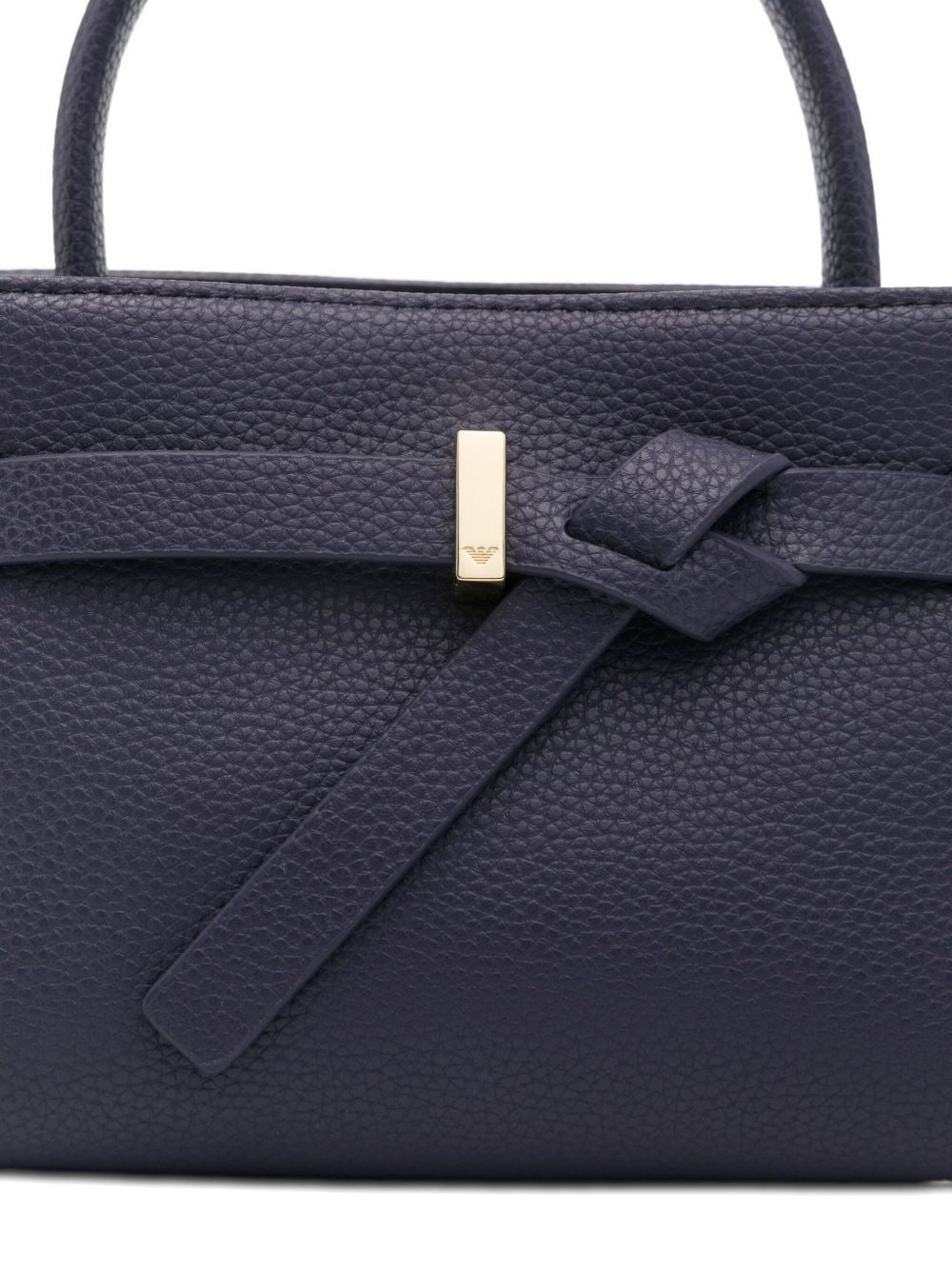 Emporio Armani Mini Knotted-Detail Tote Bag Blue
