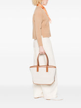 Hogan Pre Small Script Embossed Logo Tote Bag Ivory