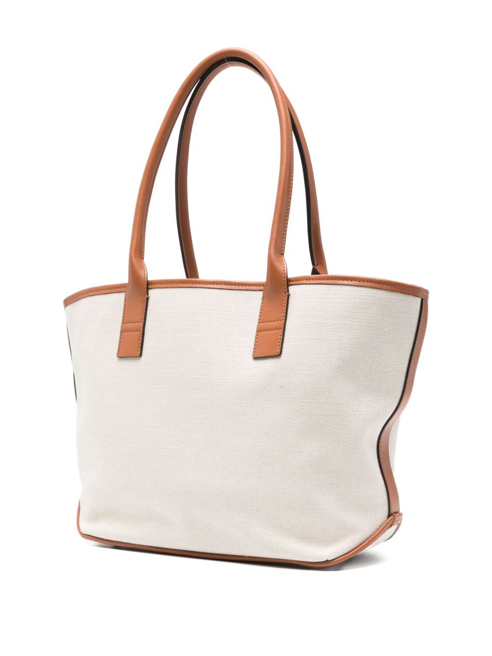 Hogan Pre Small Script Embossed Logo Tote Bag Ivory