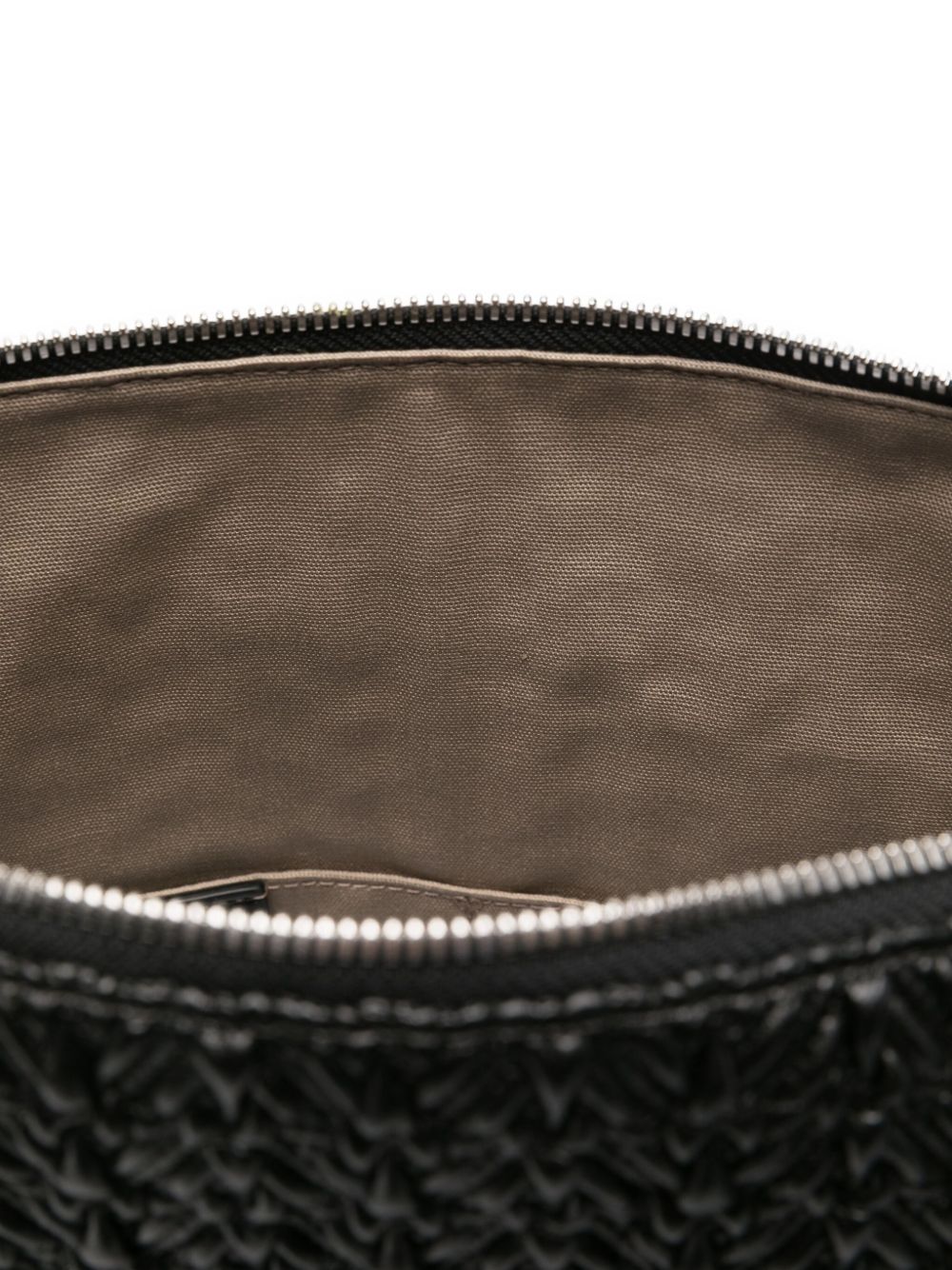 Emporio Armani EA Logo Medium Quilted Embossed Hobo Bag Black