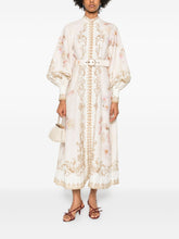 Zimmermann Cream Floral Baroque Linen Maxi Dress Beige