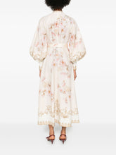 Zimmermann Cream Floral Baroque Linen Maxi Dress Beige
