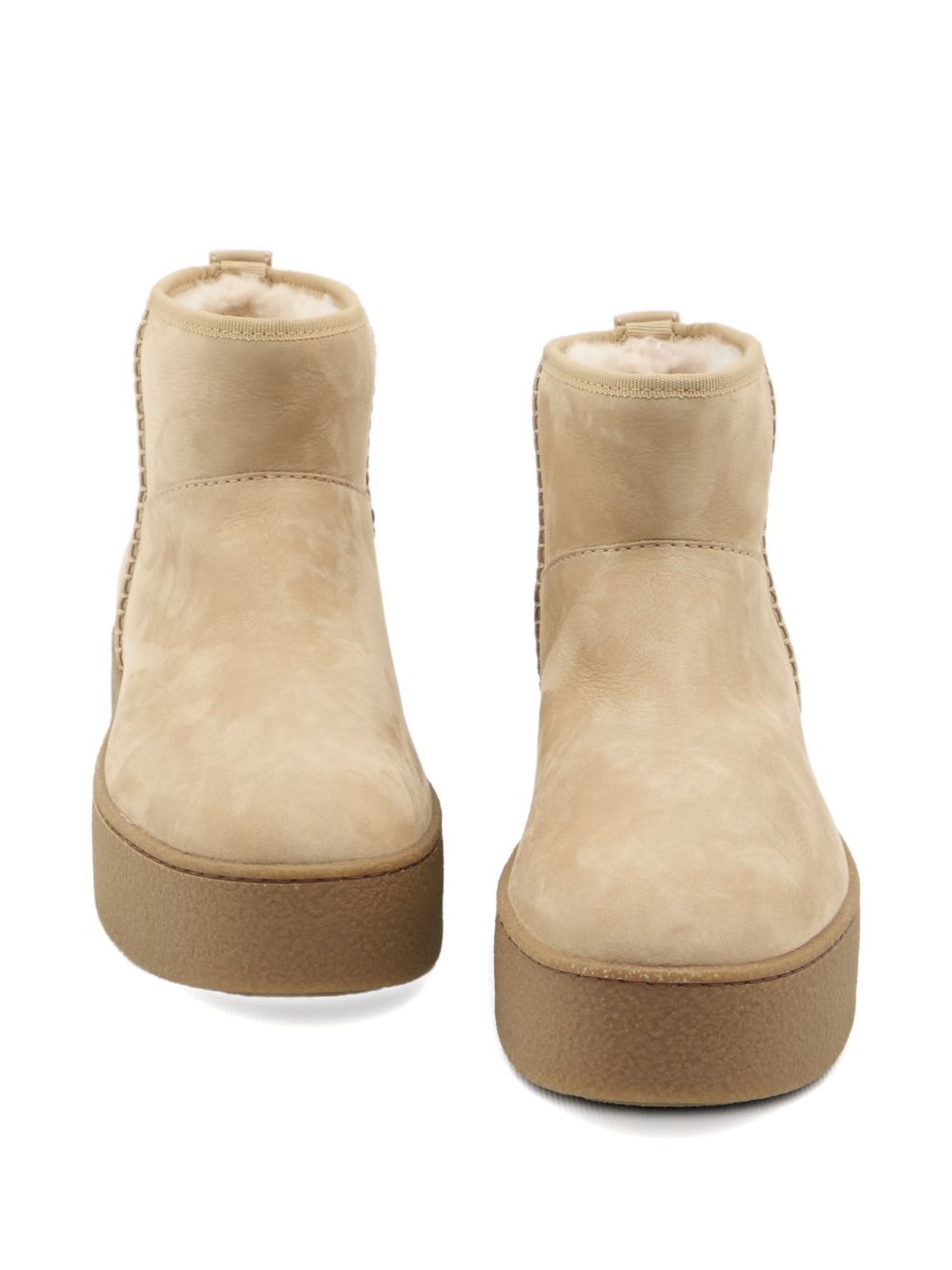 Hogan Pre Beige Suede Platform Slip-On Sneakers Beige