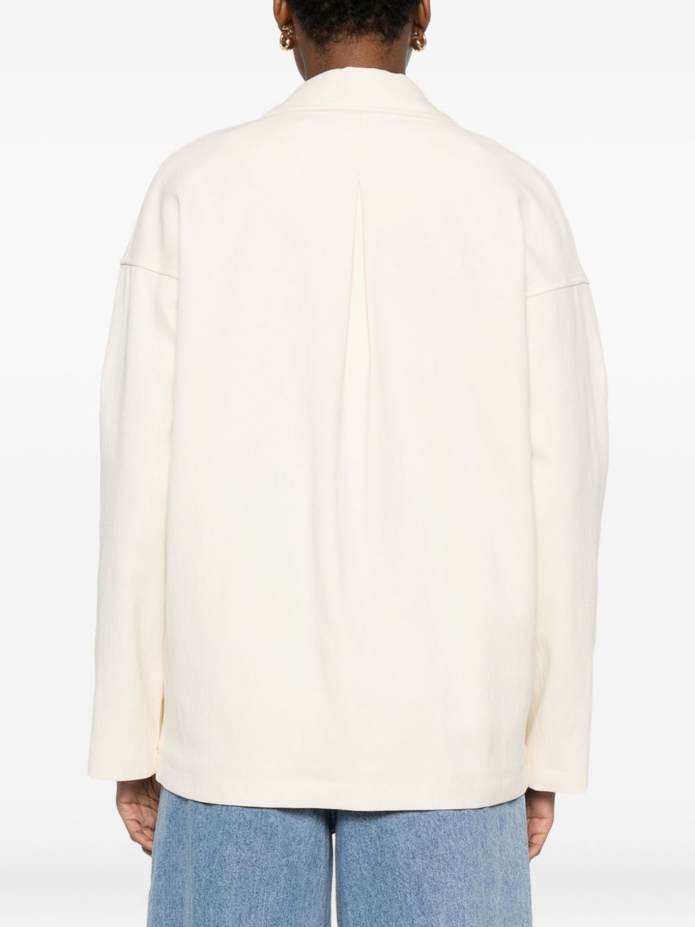 Forte Forte Double-Breasted Wool-Blend Jacket Beige Beige