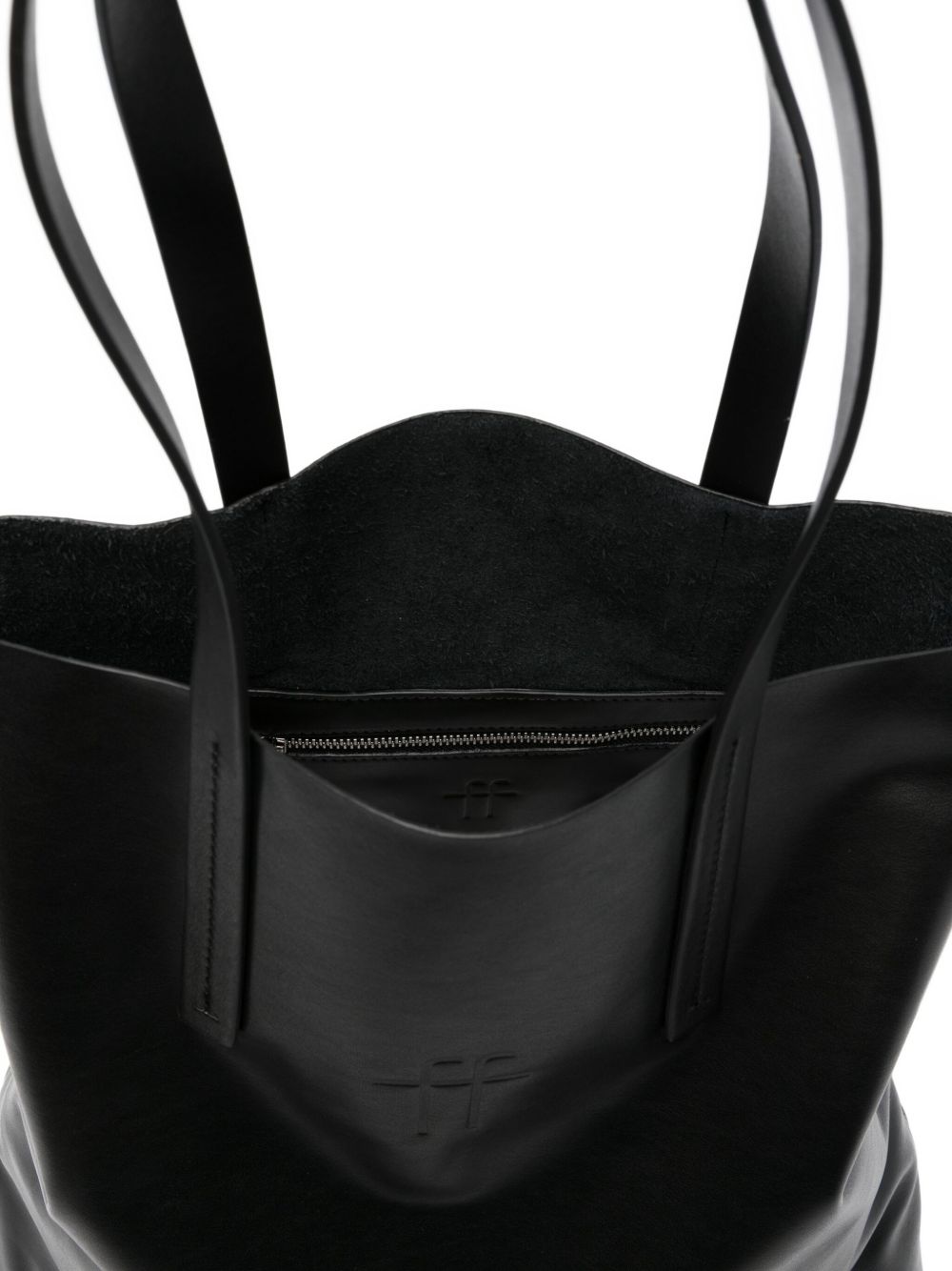 Forte Forte Large Leather Tote Bag Black