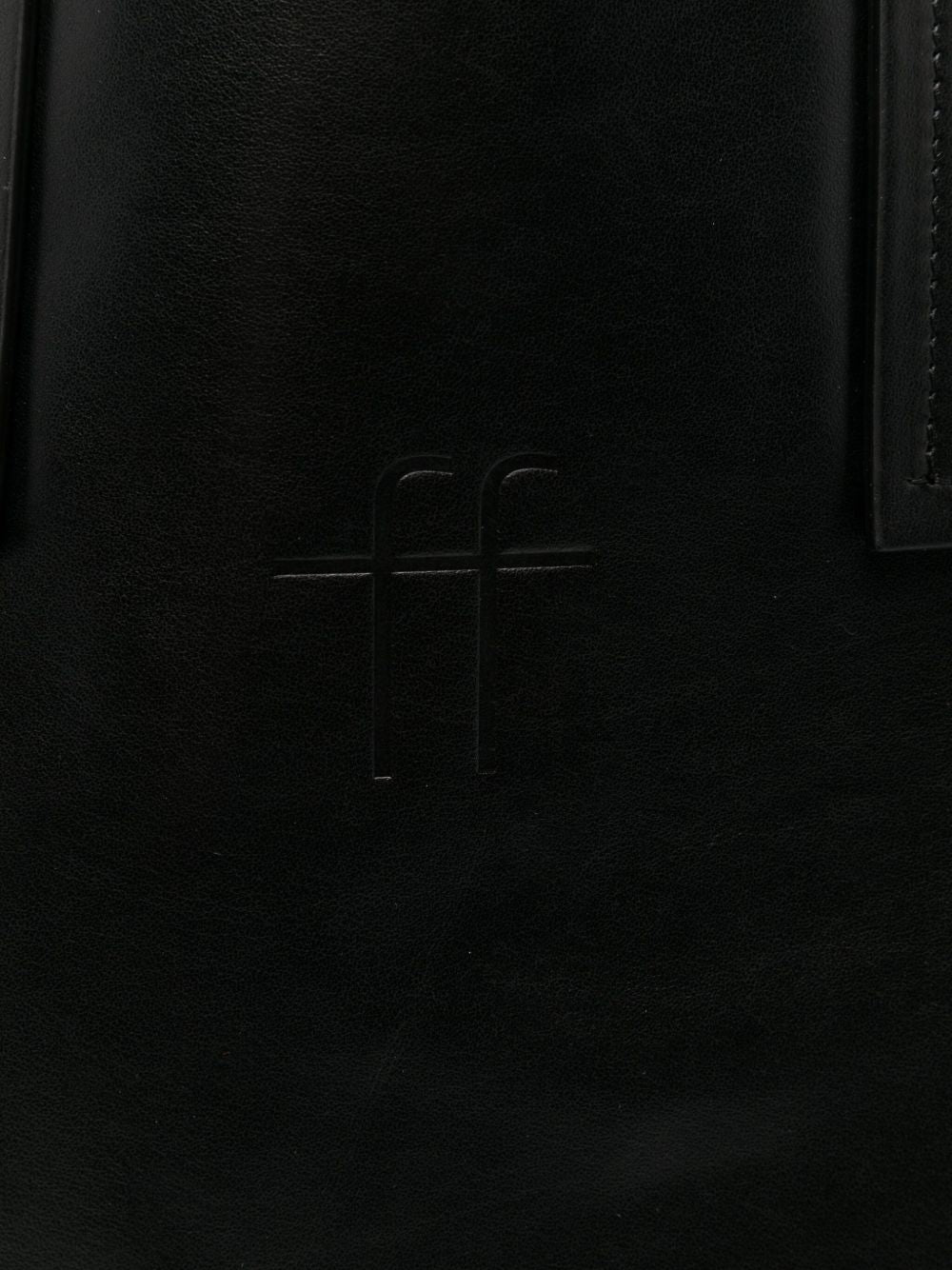 Forte Forte Large Leather Tote Bag Black