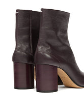 Maison Margiela Tabi Leather Ankle Boots Purple