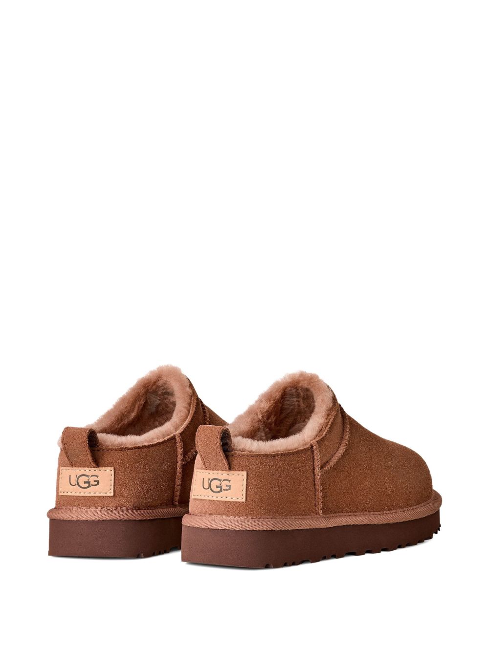 Ugg Australia Classic Micro Brown Suede Shearling Ankle Boots Brown