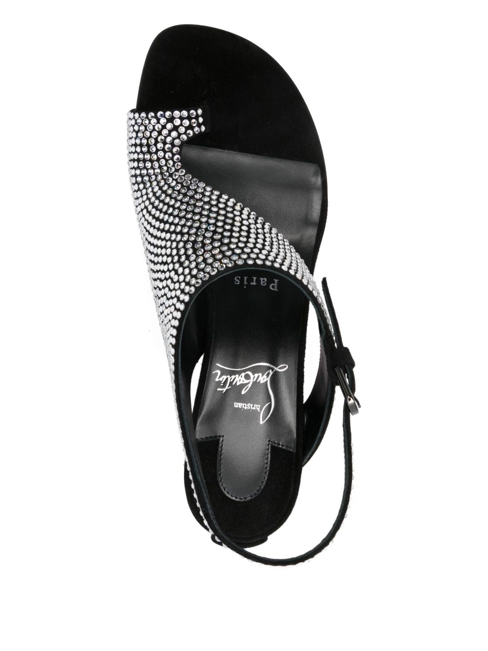 Christian Louboutin Viva Condora Strass crystal-embellished black sandals Black