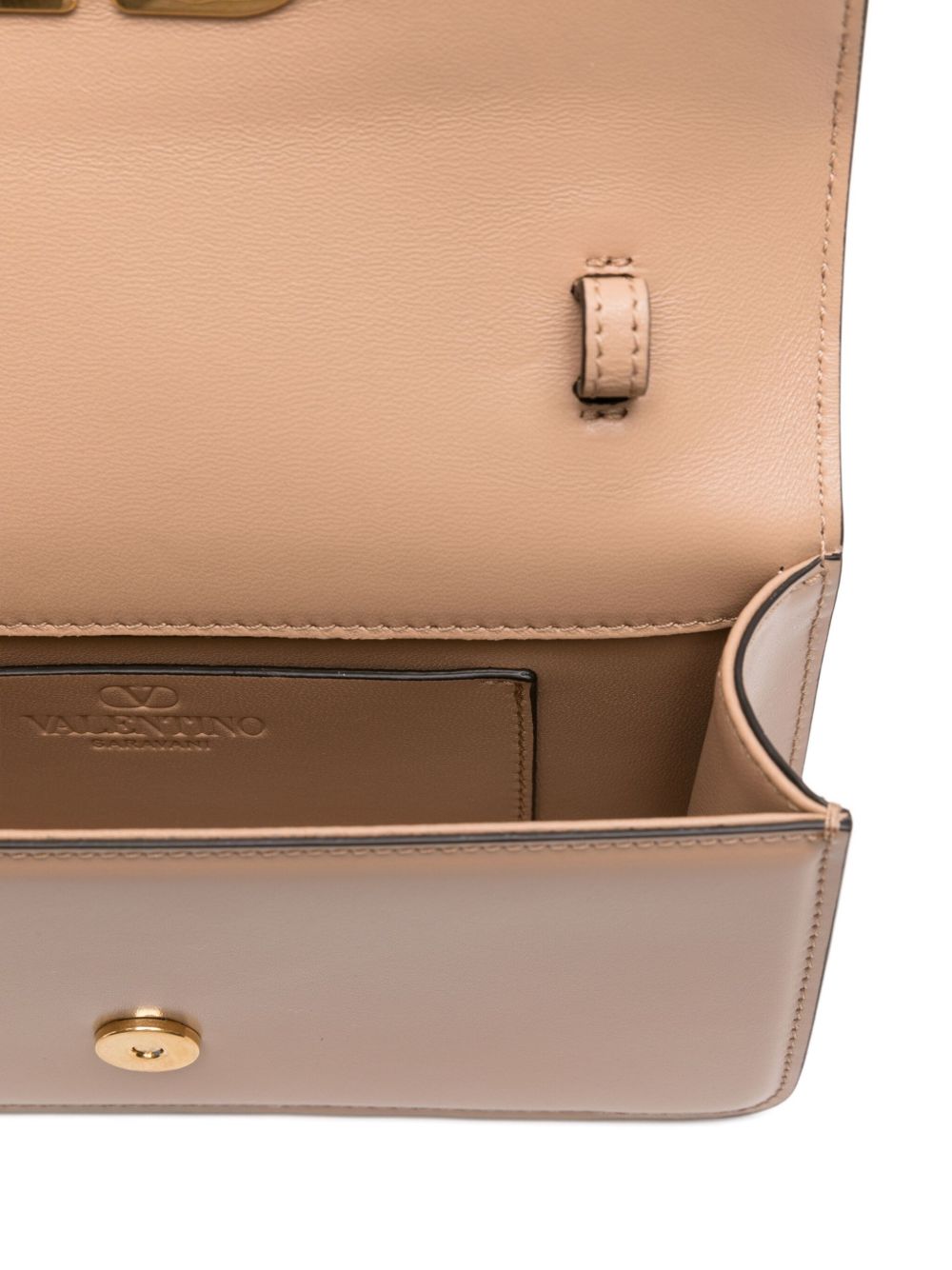 Valentino Garavani VLogo Signature Small Calf Leather Clutch Powder