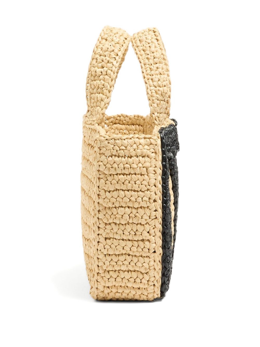 Valentino Garavani Viva Superstar Small Raffia Shopping Bag in Black