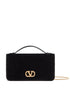 Valentino Garavani VLogo Signature Velvet Chain Wallet Black
