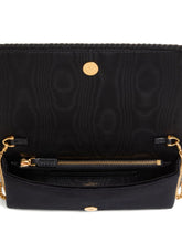 Valentino Garavani VLogo Signature Velvet Chain Wallet Black